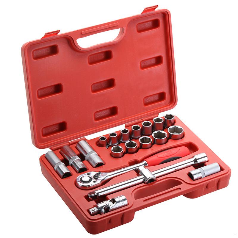 捷科SK1/2-20SP套筒工具套装汽修机修组合工具箱20件套1/2英寸