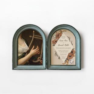 轻餐厅客厅tuf4挂美式 饰画卧室壁画欧式 中古 装 复古奢小众艺术法式