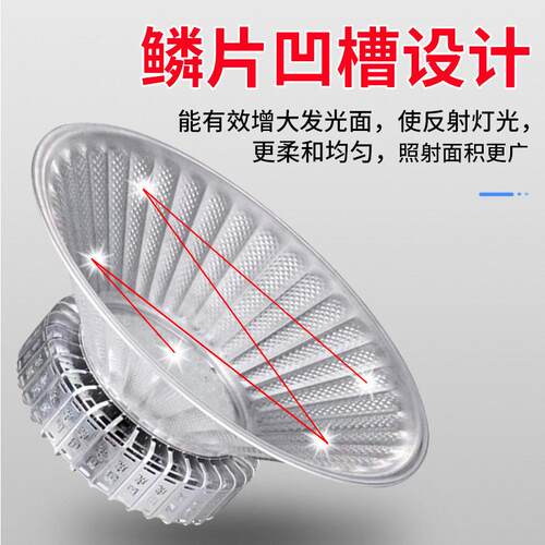 国虎LED透镜款工矿灯纳米系列100W150W200W工厂仓库车间天棚灯