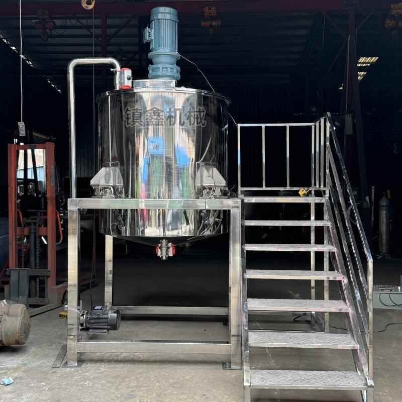不锈钢反应釜卫生级密封搅拌罐牙膏真空搅拌罐熔蜡化糖乳化罐