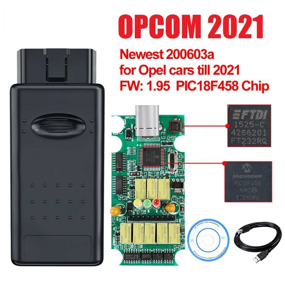 厂家直销FOR OP COM 2021 200603a FOR OPEL FT232RQ PIC18F458 F