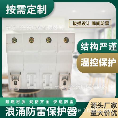 飞纳得VB40一级浪涌保护器电源防雷器家用220V2P避雷器电涌开关