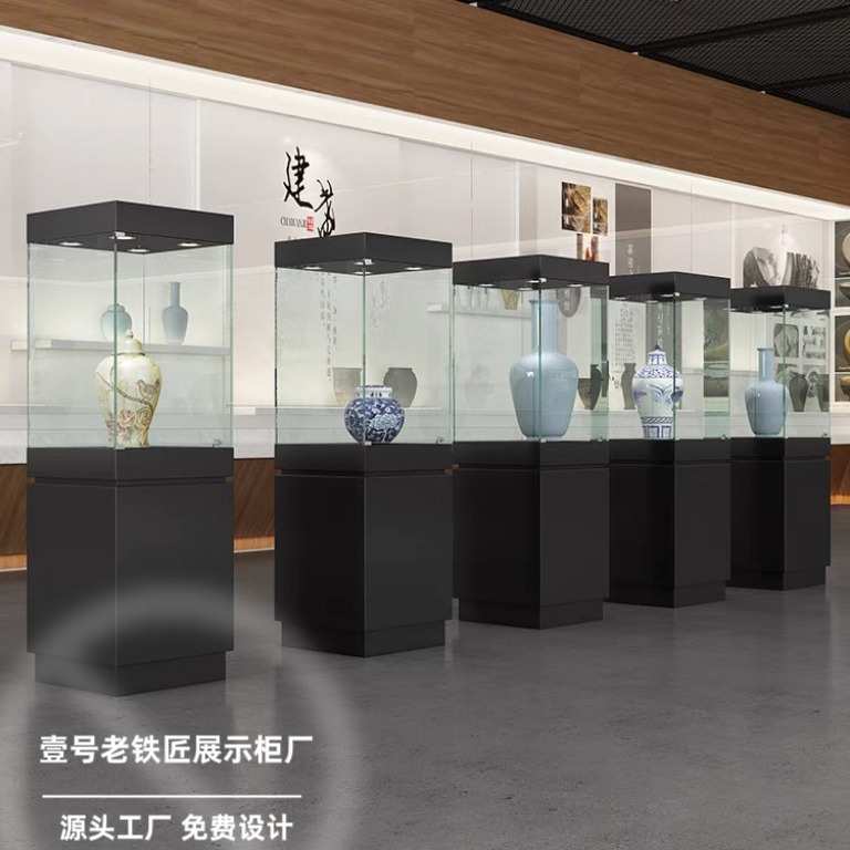 博物馆玻璃展示柜产品展示柜精品柜古董玉器展示柜玻璃珠宝柜定制