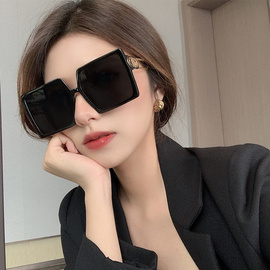 韩版ins潮2021网红大方框，黑色墨镜女大框大脸显瘦时尚街拍太阳镜