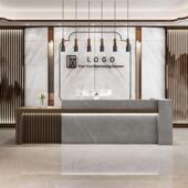 收银台公司烤漆前台接待吧台美容院酒店简约办公桌现代商用吧台