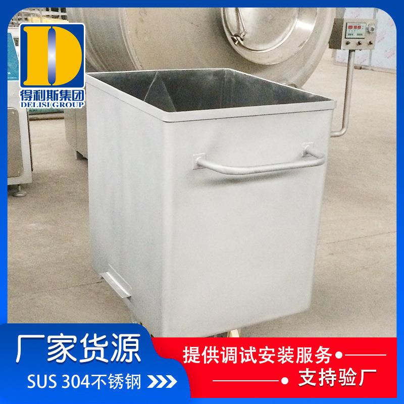 不锈钢辣白菜小料车 腌制猪肉圆角料斗车 食品运输传送小料车
