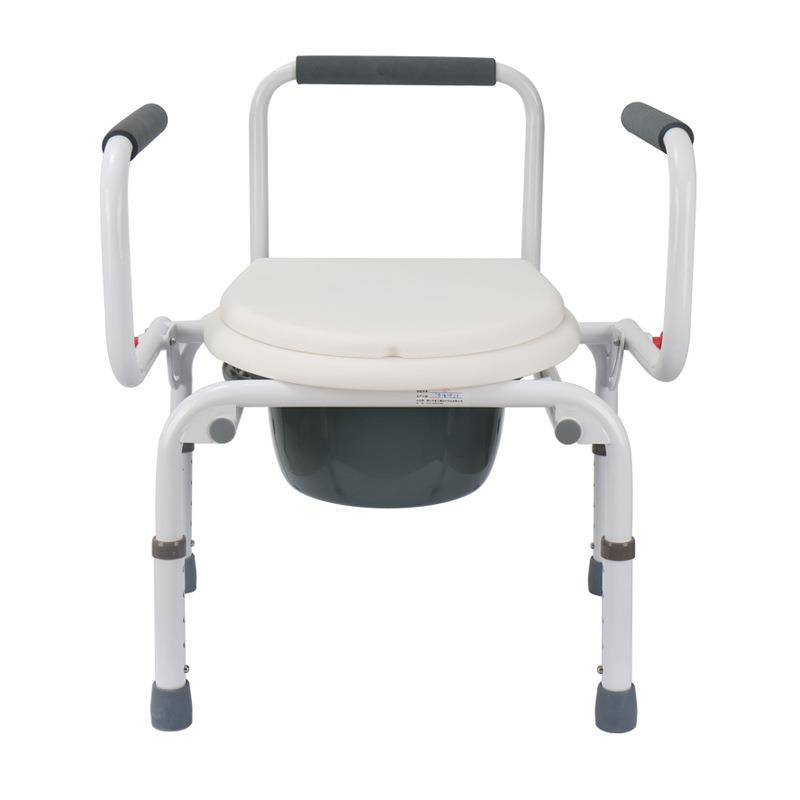 FZK+富士康加固型简易坐便器带扶手坐便椅可调节坐板高低家用