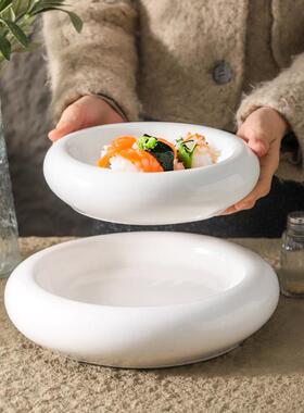 创意餐具意境餐盘西餐法餐摆盘白色陶瓷盘子酒店高档餐厅冷凉菜盘