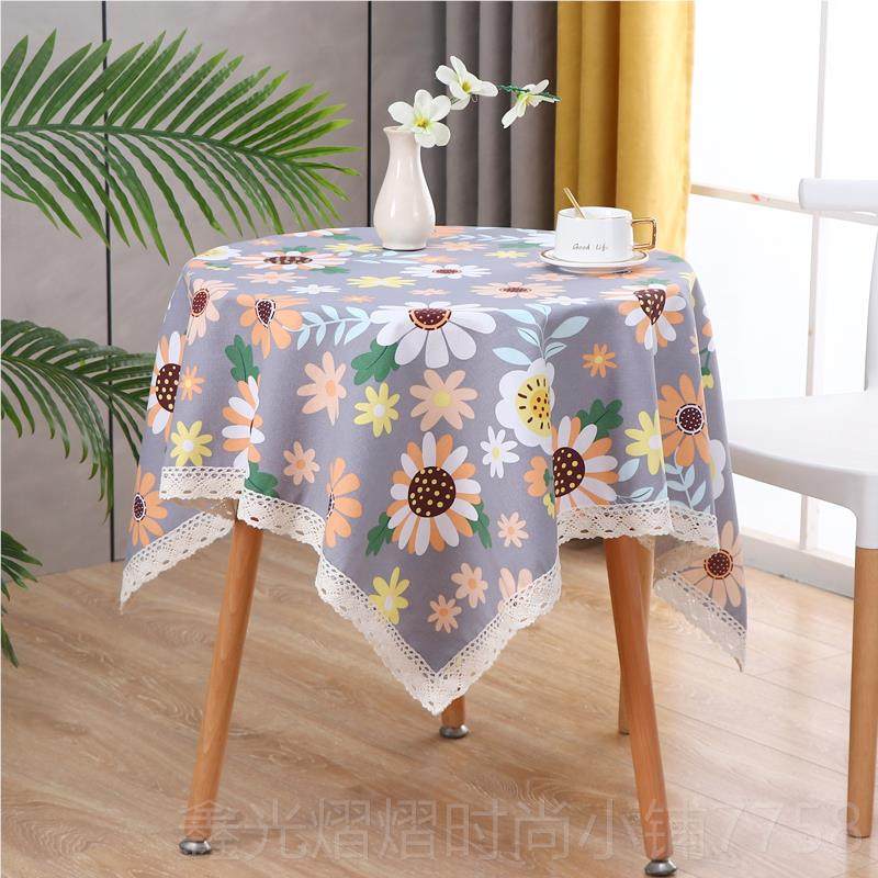 正品桌布圆桌家用美式风小清新ins碎花餐圆布台防布水茶几布布艺