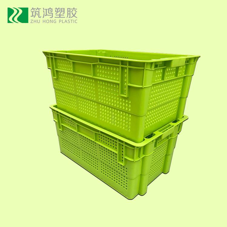 波浪底豆芽筐错位可套叠菜筐蔬菜运输周转箱镂空塑料箱食品箩加厚