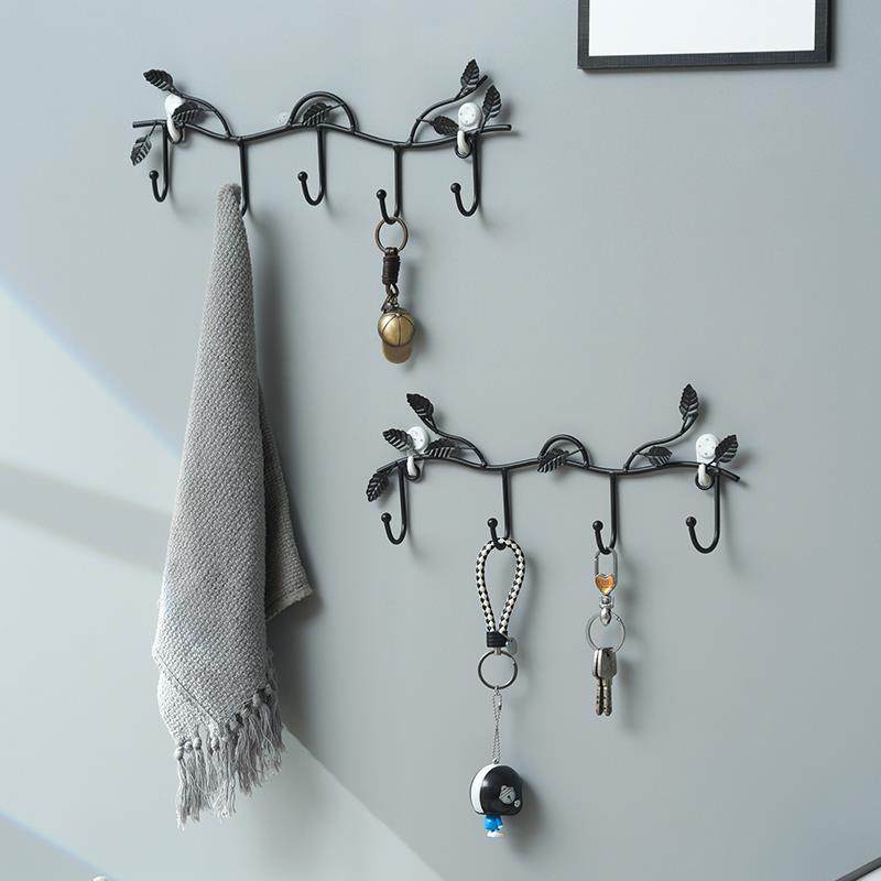 免打孔墙壁铁挂衣架北欧衣帽钩墙上置物架玄关钥匙门口北欧挂钩,收纳整理,挂钩/粘钩,淘宝优惠券,粉丝福利购,淘宝优惠卷