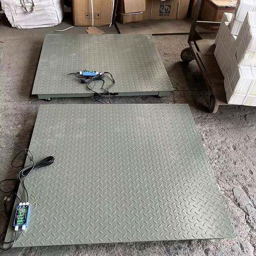 地磅秤1-吨工业物流仓储平台秤2t工厂车间用花纹钢电子地磅秤吨