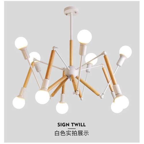 美式复古创意个性客书房餐厅吧铁艺厅灯店具工业风800网服装蜘蛛