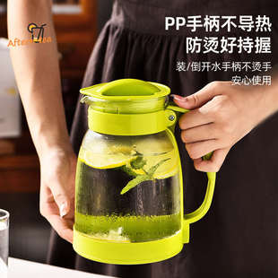冷水壶大容量玻璃水壶耐高温凉水杯茶壶夏天家用果汁壶泡茶凉水壶
