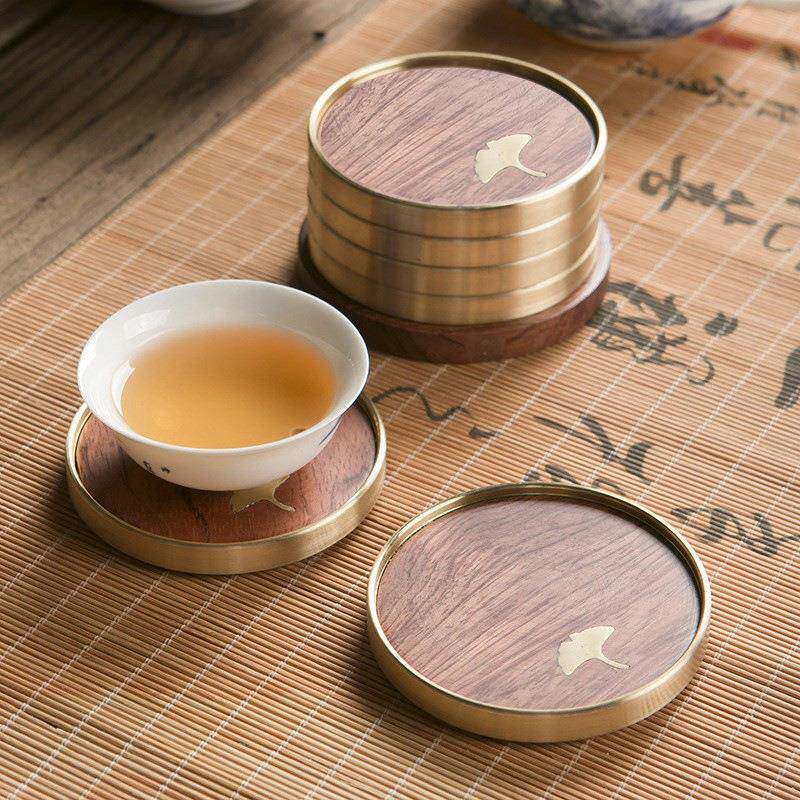 装木垫质杯套圆LD形实木茶杯垫垫创意功夫茶具餐杯托制作