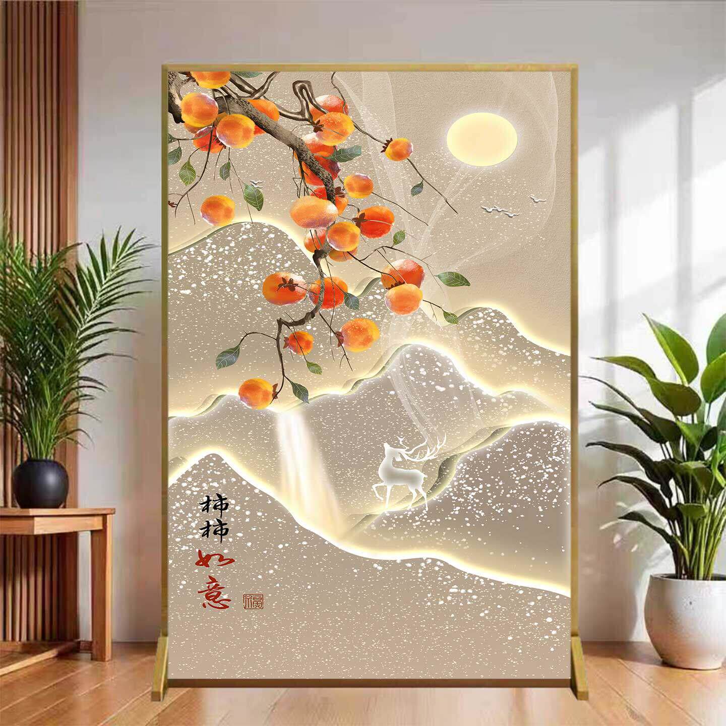 铝合金屏风隔断定制办公室卧室客厅玄关入户化妆室摆件可移动座屏