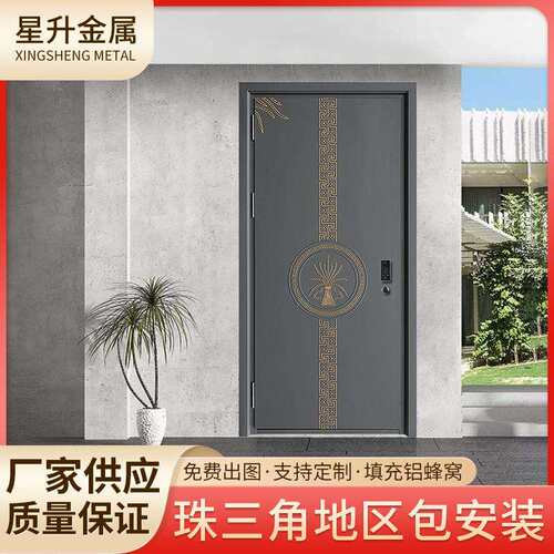 厂家房间轻奢简约密码防盗门进户门指纹家用安全加厚钢质入户门