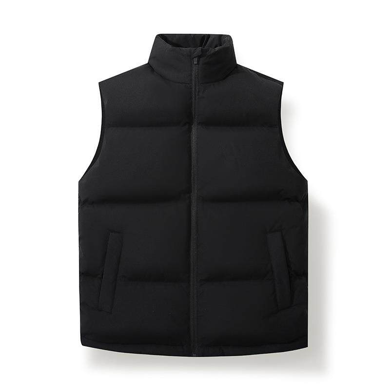 运动休闲羽绒马甲男防风防水棉背心冬季青少年加厚羽绒立领坎肩潮