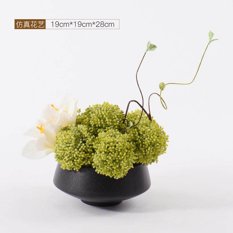 新中式相思豆仿真花植物艺盆景花房球YXM藤葱花家居样板装饰品摆