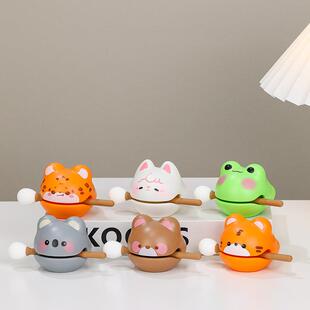 解压小木鱼摆件学生礼物可爱手工小摆件高级感办公文化创意装饰品