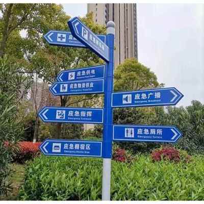 立式指向牌户外指示牌路标牌区域指导牌社区引导牌多向分流指示牌