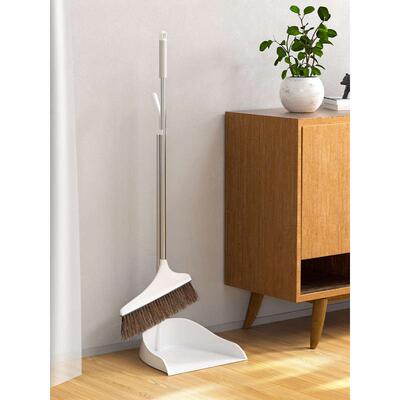 纯猪鬃毛扫把套装家用不易粘发防静电马毛扫帚簸箕组合单个垃圾铲