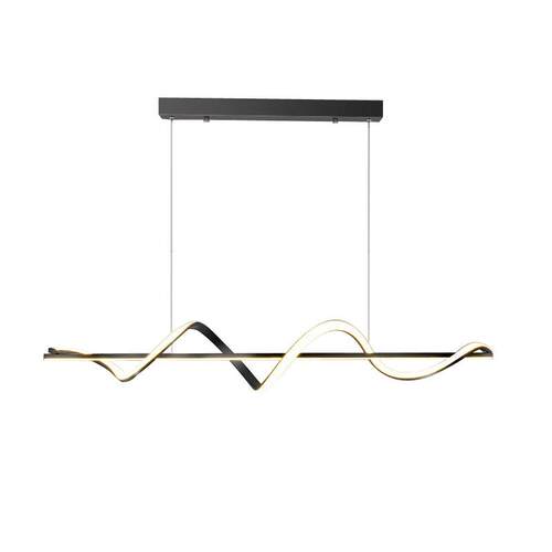 现代简约北欧led长条餐厅吊灯轻奢设计师创意艺术饭厅餐桌灯具