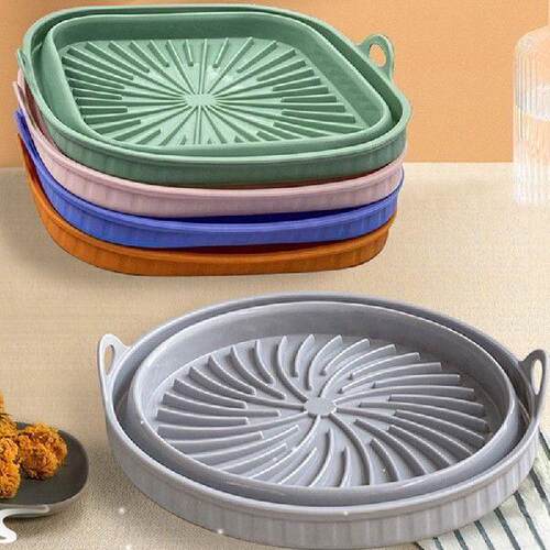 1PC Silicone Air Fryers Oven Baking Tray Pizza Fried