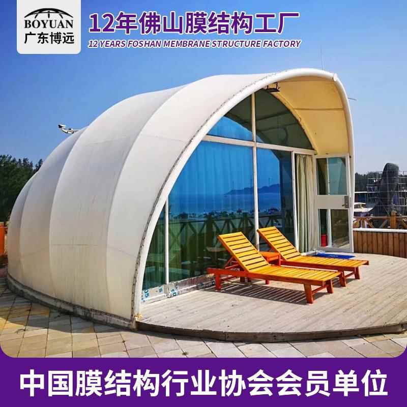 露天鸡蛋型篷房酒店特色设计民宿度假村景区景观棚屋顶遮阳膜结构
