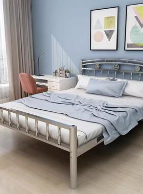 加厚双公寓床不锈床铁钢艺床出租房床单人床1.532款不锈米人床宿