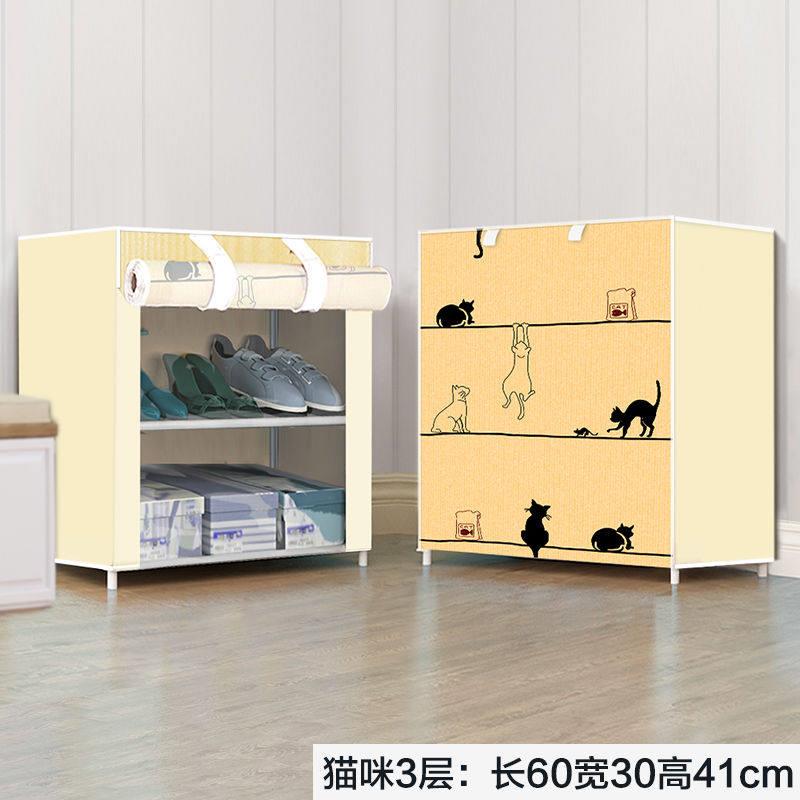 鞋架简易多层家用防尘布艺收纳经济型省空间宿舍小鞋架子进门鞋柜