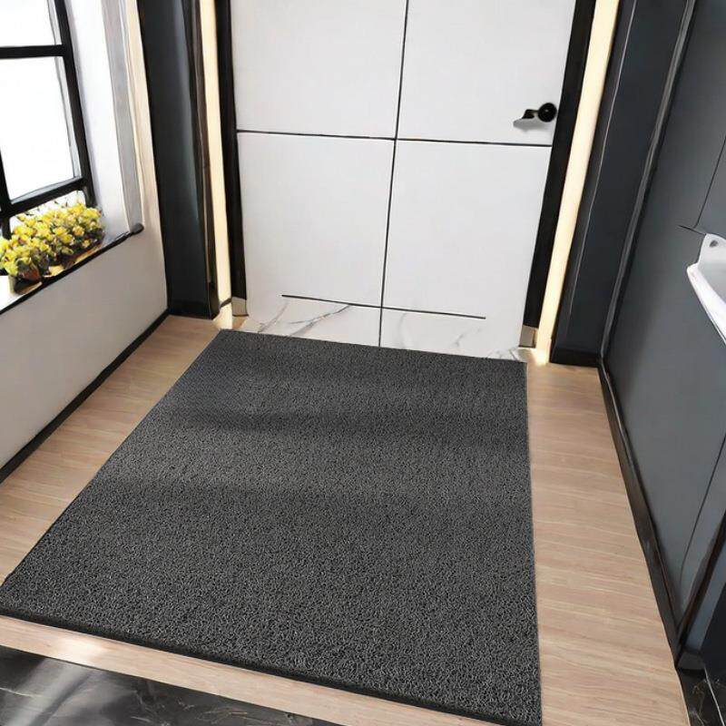 进门地垫钉底丝圈脚垫家用入户门除尘可裁剪PVC地毯商用防滑门口