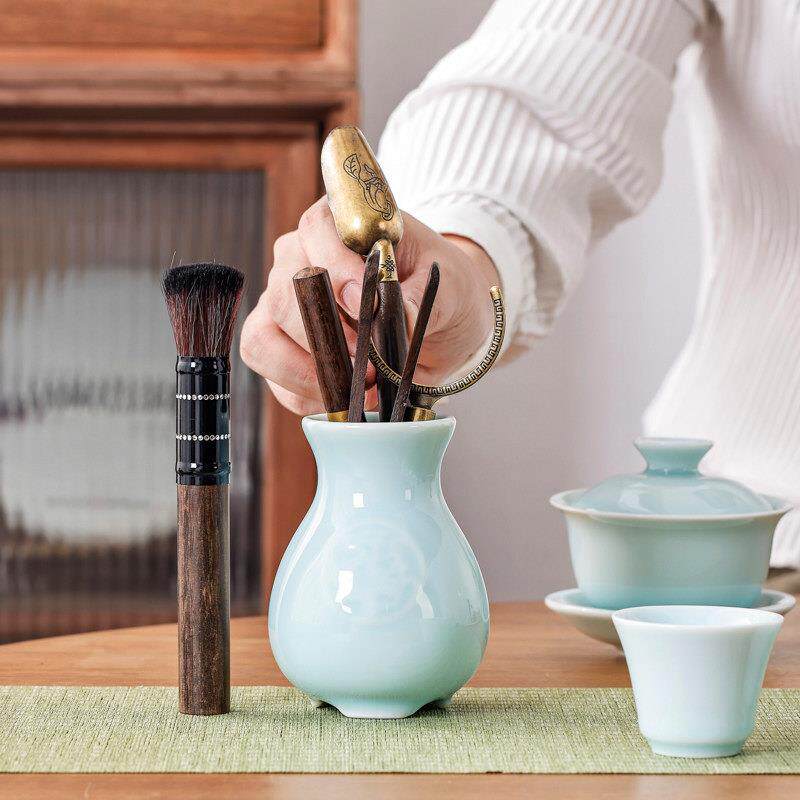 青瓷功夫茶套装陶瓷影青家用办约公简盖碗茶壶杯具小SF-YQ2套茶茶