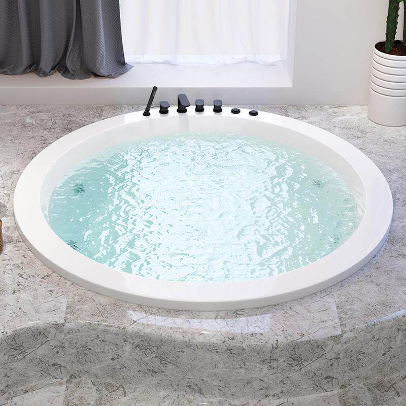 圆形833浴缸嵌入式家用双大浴人恒温冲浪按摩型浴盆酒店池小户亚