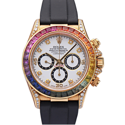 正品[9.8新]劳力士迪通拿系列16518后镶钻自动机械男表40mm