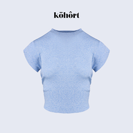 kohort2023ss藏蓝色后背镂空无袖，针织衫22c-118