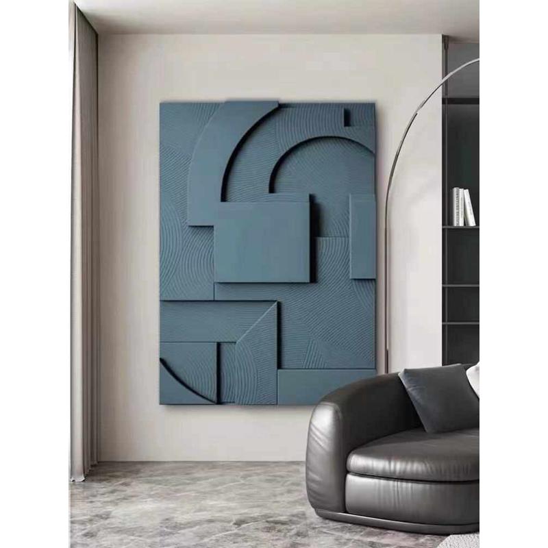 立体木雕手绘抽象艺术实物画玄关装饰画现代轻奢客厅样板间壁挂画