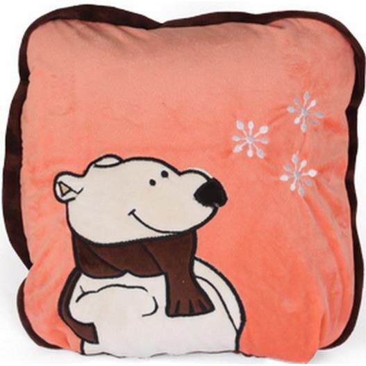 高档夏凉抱枕被子抱空调抱枕两用大号靠垫毯子珊瑚绒车被用枕毯法