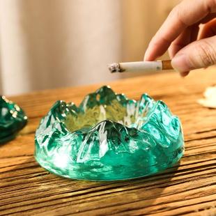 潮流家用茶几客厅轻奢高档北欧风格 玻璃烟灰缸创意个性 摆件送男友