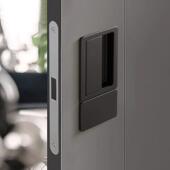 音嵌入极简1隐形简约平面静室内房门黑色室式 门锁木门把手锁卧具