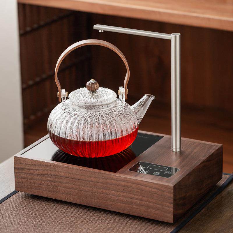 胡桃木茶炉上水电陶炉煮茶器家用小型电磁炉煮茶壶玻璃电热炉