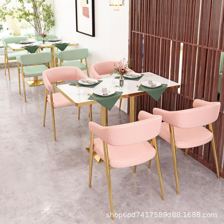 奶茶店甜品店桌椅组合清吧西餐厅咖啡厅成套餐桌椅餐饮卡座沙发