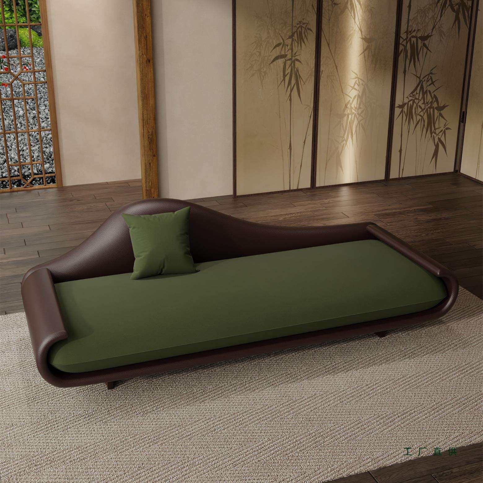 中古风现代轻奢贵妃椅酒店民宿可拆洗贵妃榻卧室美人塌小户型沙发