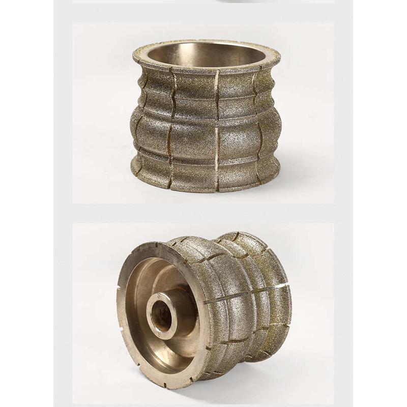 正果金刚石线条异形磨轮大理石电镀轮石材磨边轮花岗岩烧结轮批发