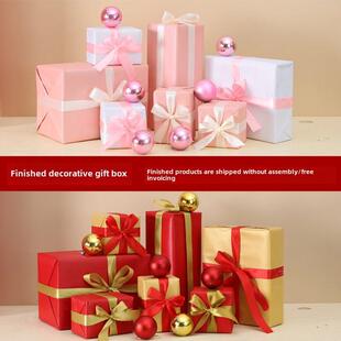 节日礼盒周年纪念活动装饰礼盒背头春节礼品场景布置装饰饰品