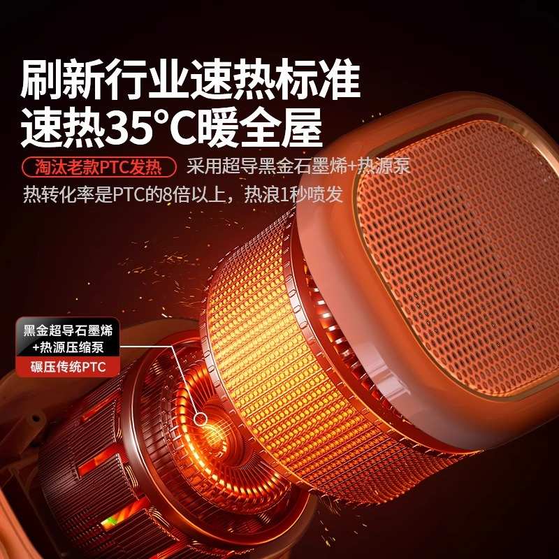 取暖器家用节能桌面暖风机办公室小型2024新款小太阳电暖器气3221