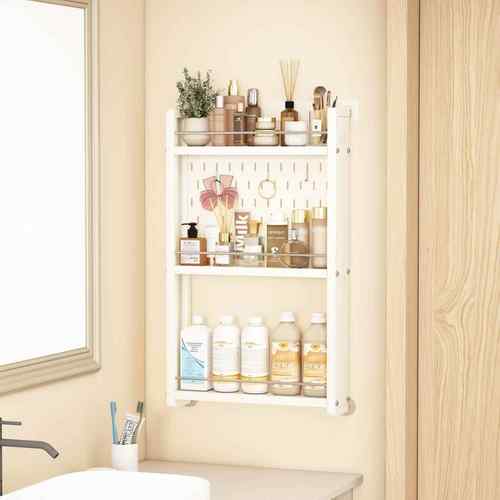 制门卫生间架后置物多层洞洞板钢浴室夹缝粘贴式门后缝NNO隙窄收