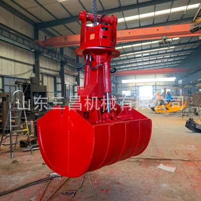 厂家供应挖掘机贝壳斗液压抓斗旋转港口抓料斗现货销售矿场抓煤斗