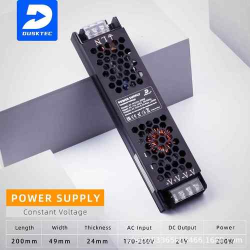 源头厂家超薄铁壳LED驱动电源12V/2460W100W300W广告灯箱电源展柜