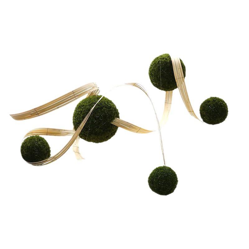 仿真苔藓球植物吊顶装饰创意造型假绿植草球酒店橱窗室内景观造景